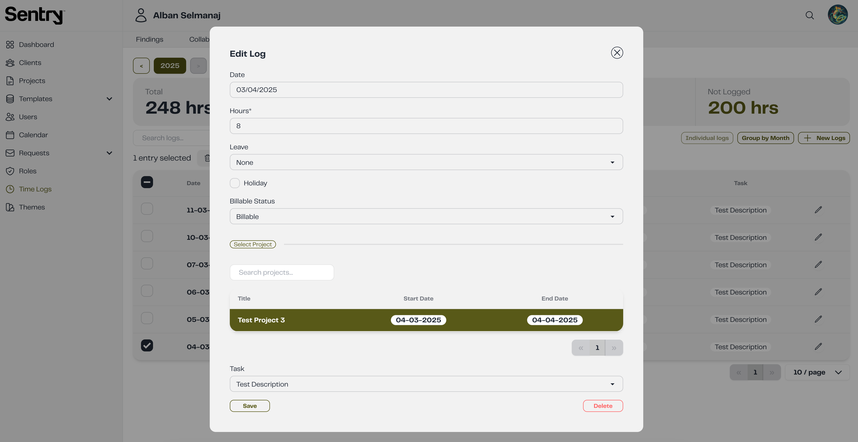 Logs Projects